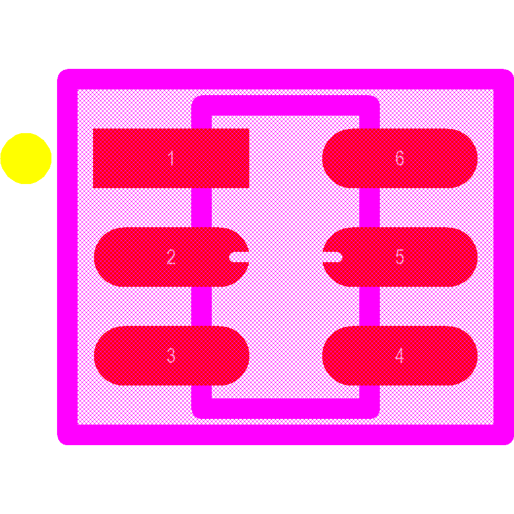 ESDA6V1BC6 Footprint - STMicroelectronics