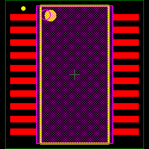 SNJ54AHCT574W Footprint - Texas Instruments