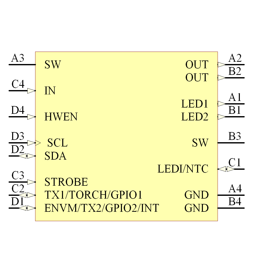 LM3554TMX/NOPB Symbol - Texas Instruments
