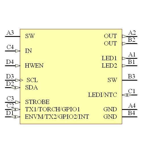 LM3554TMX/NOPB Symbol - Texas Instruments