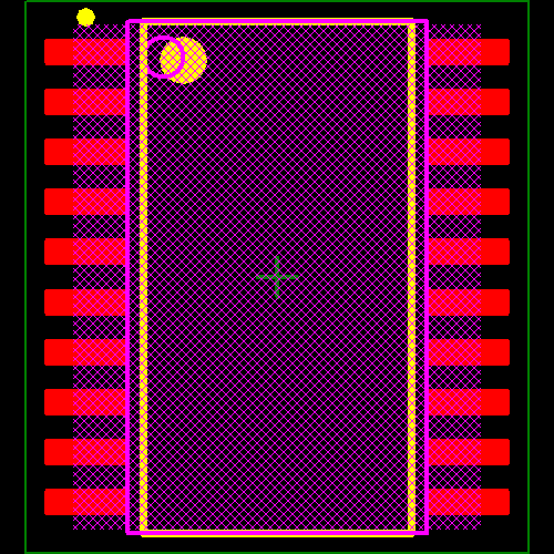 TPIC6273DW Footprint - Texas Instruments