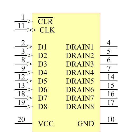 TPIC6273DW Symbol - Texas Instruments