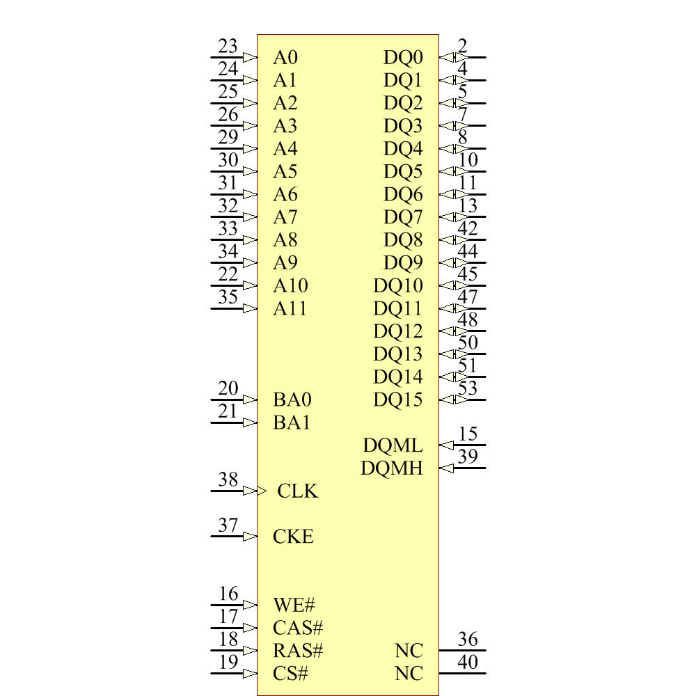 MT48LC4M16A2P-6A Symbol - Micron