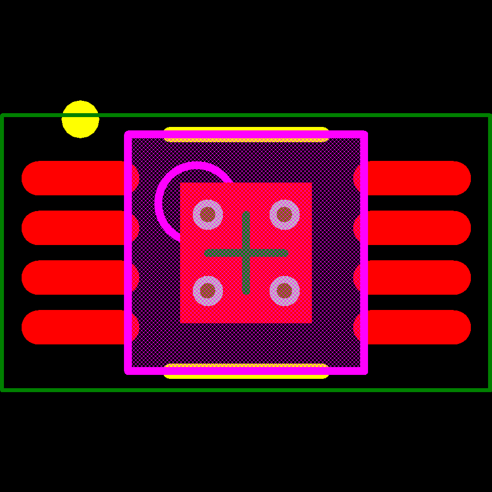 LM3407MYX/NOPB Footprint - Texas Instruments