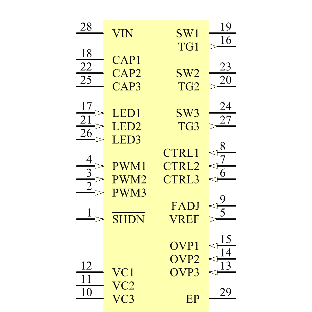 LT3496EFE#PBF Symbol - Analog Devices