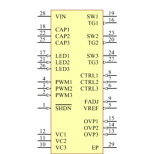 LT3496EFE#PBF Symbol - Analog Devices