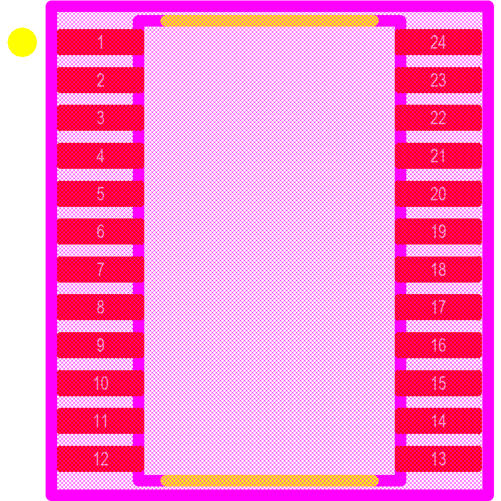 PCA9535PWR Footprint - Texas Instruments