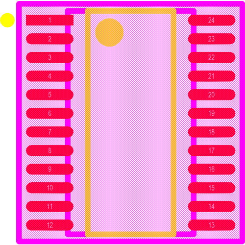 PCA9535PWR Footprint - Texas Instruments