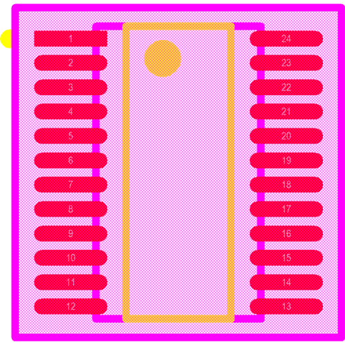 PCA9535PWR Footprint - Texas Instruments