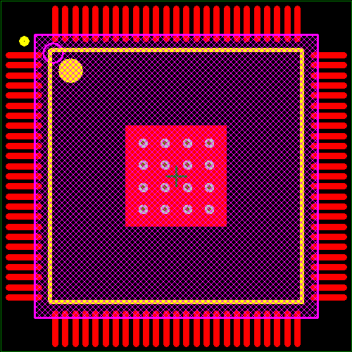 TLC5904PZP Footprint - Texas Instruments
