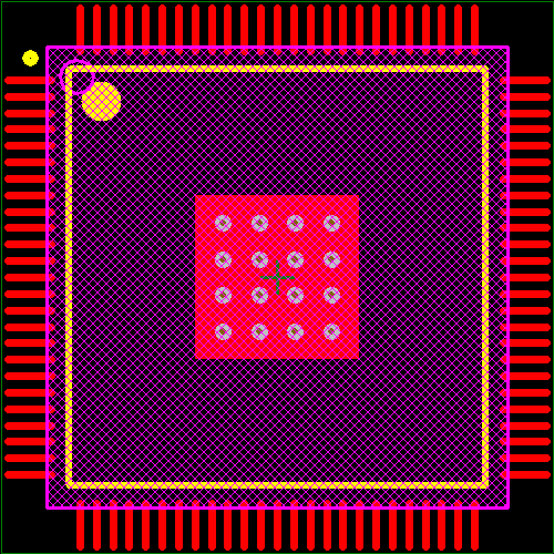 TLC5904PZP Footprint - Texas Instruments