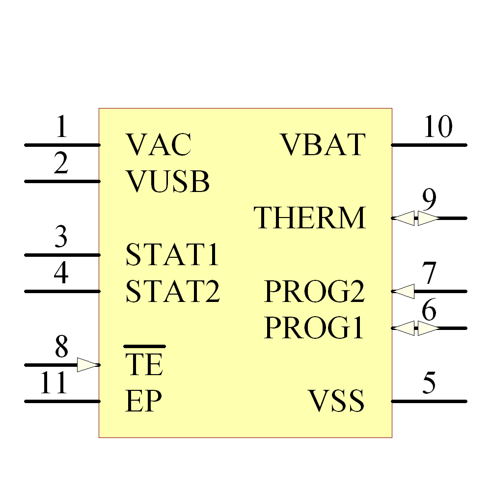 MCP73838-FJI/MF Symbol - Microchip