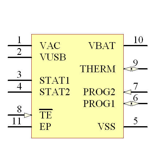MCP73838-FJI/MF Symbol - Microchip