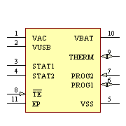 MCP73838-FJI/MF Symbol - Microchip