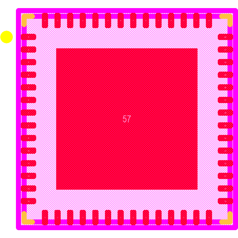 TLC5957RTQT Footprint - Texas Instruments