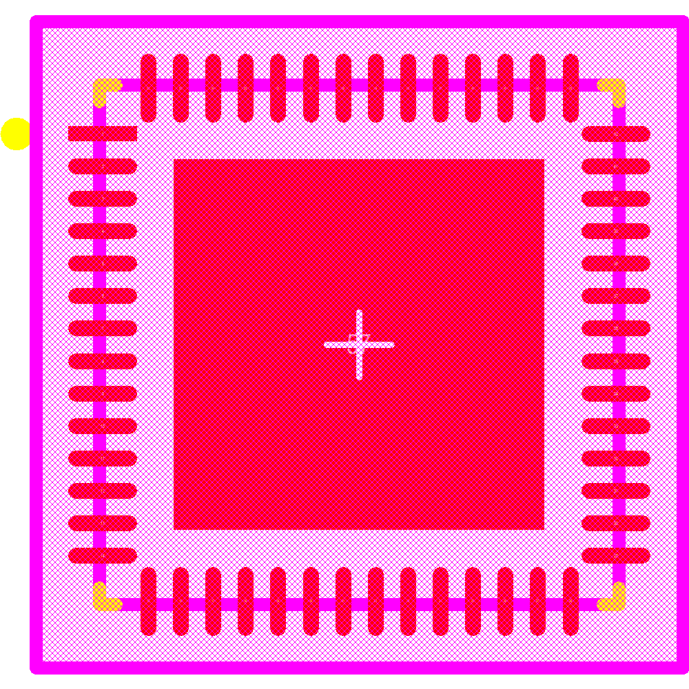 TLC5957RTQT Footprint - Texas Instruments