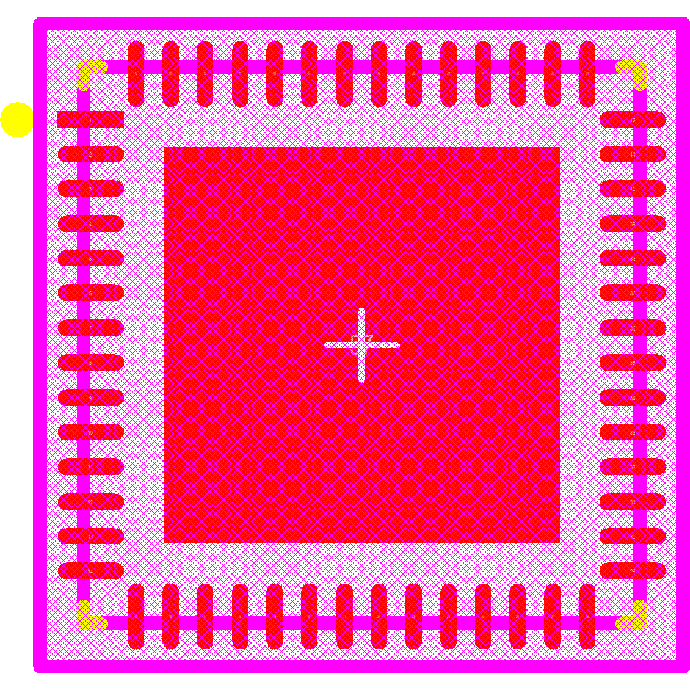 TLC5957RTQT Footprint - Texas Instruments