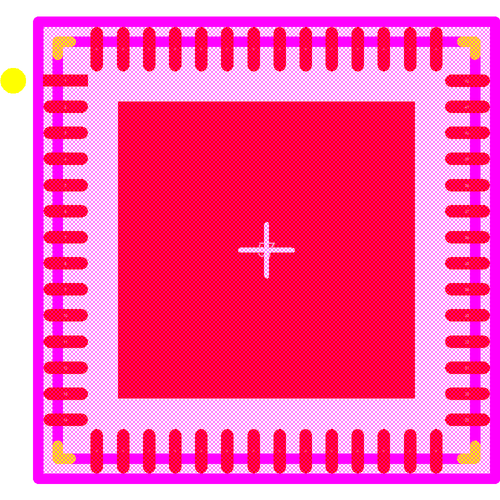 TLC5957RTQT Footprint - Texas Instruments