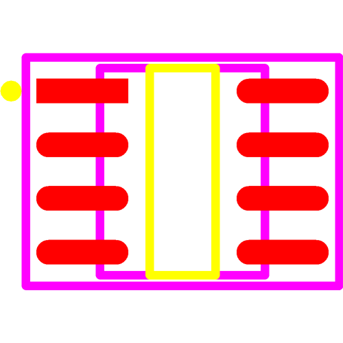 ACS725LLCTR-10AU-T Footprint - Allegro MicroSystems