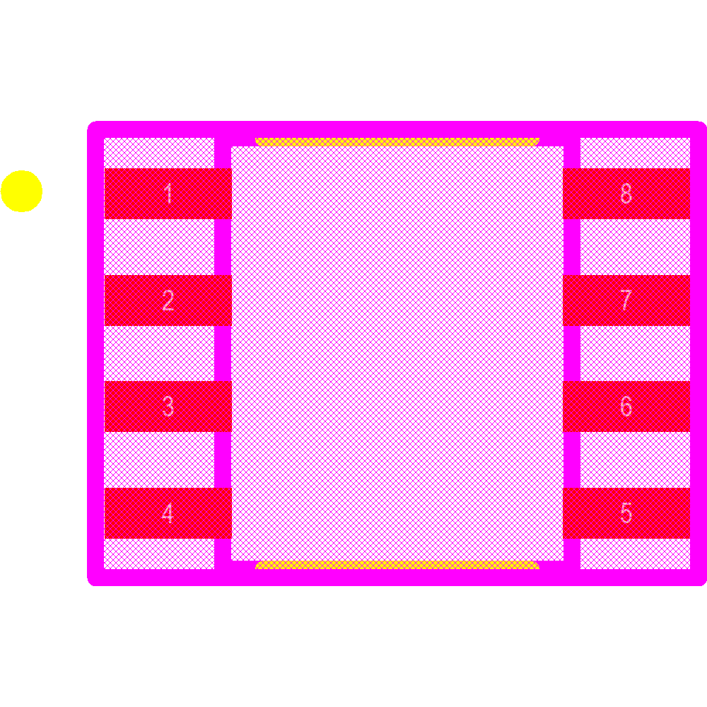MOCD223M Footprint - ON Semiconductor / Fairchild