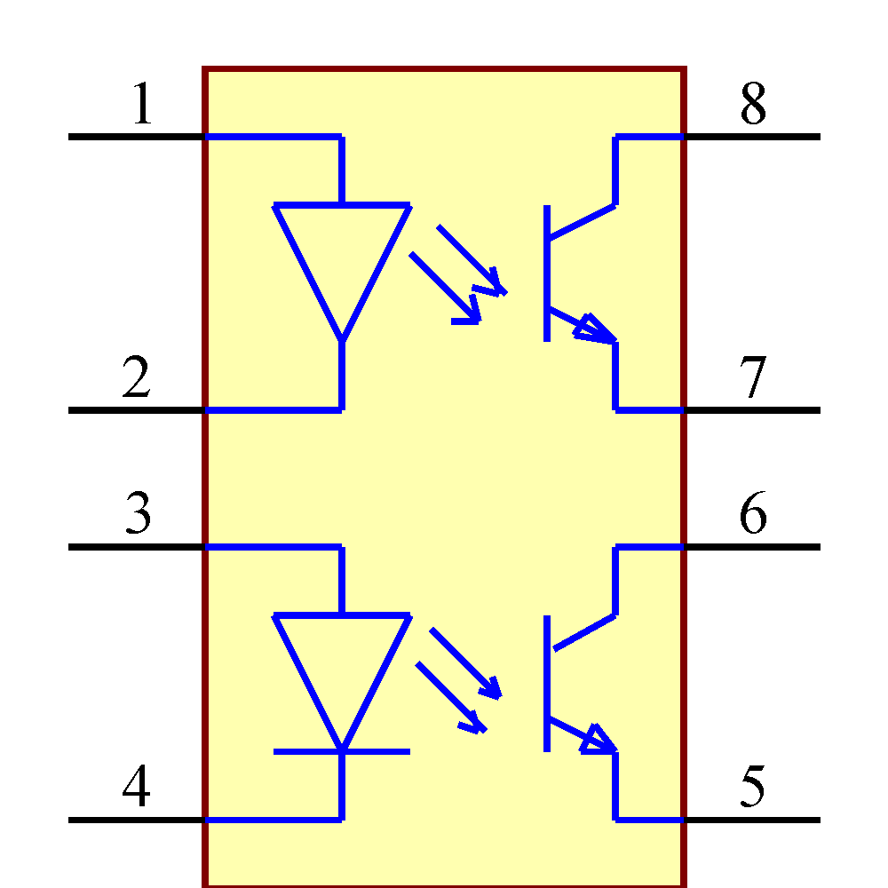MOCD223M Symbol - ON Semiconductor / Fairchild