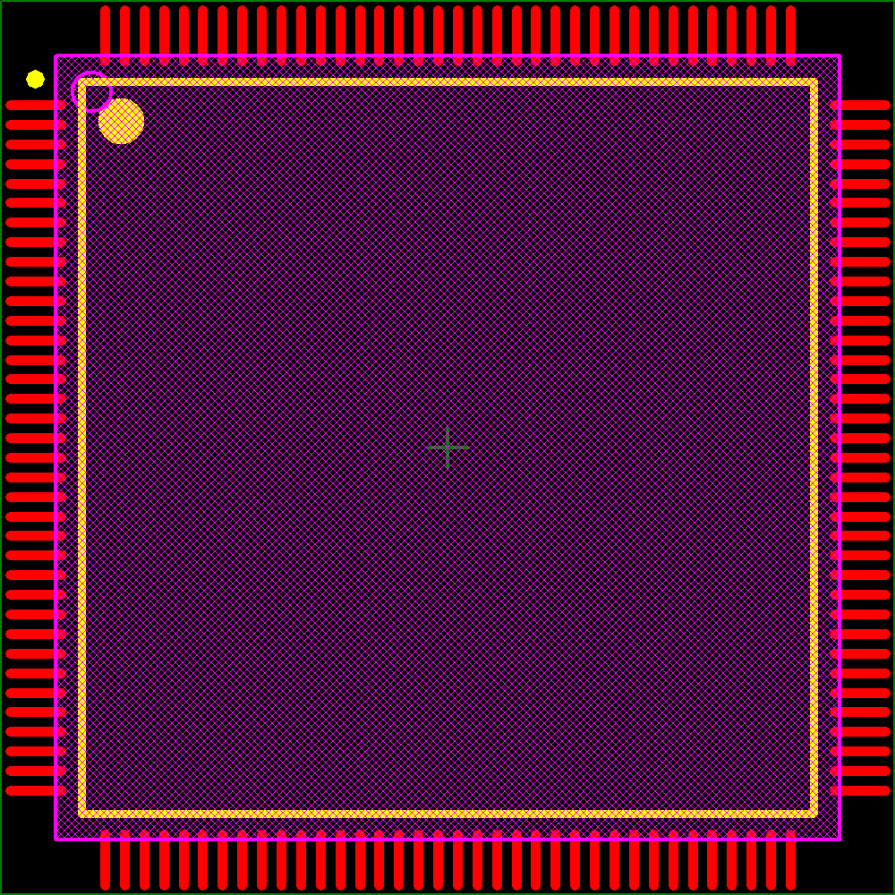 AT32UC3A3256-ALUR Footprint - Microchip