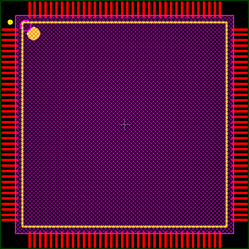 AT32UC3A3256-ALUR Footprint - Microchip