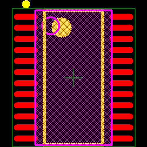 TLC5925IPWR Footprint - Texas Instruments