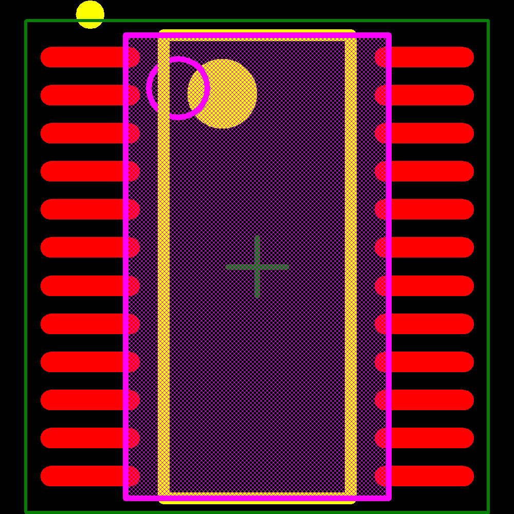 TLC5925IPWR Footprint - Texas Instruments