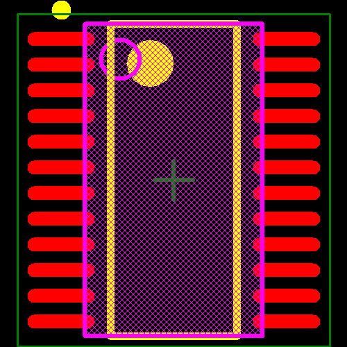 TLC5925IPWR Footprint - Texas Instruments