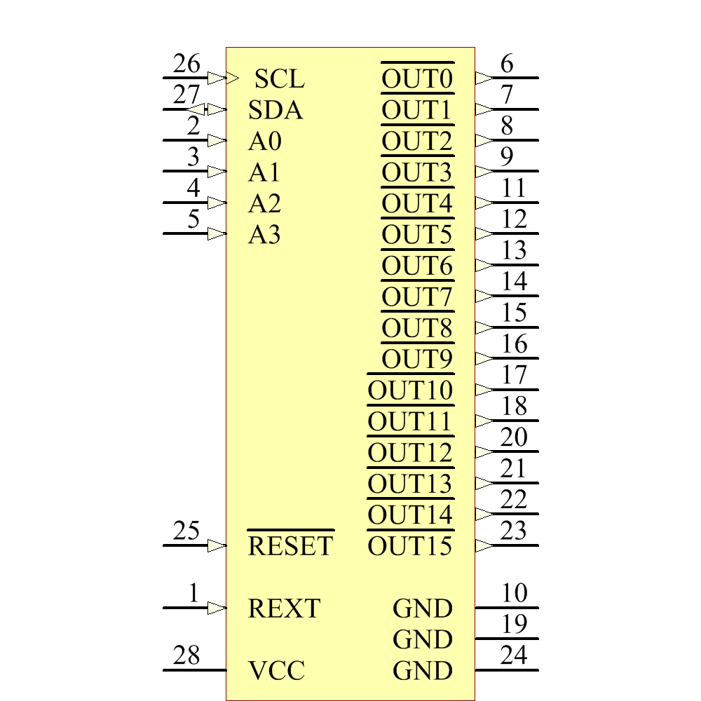 TLC59116IPWR Symbol - Texas Instruments