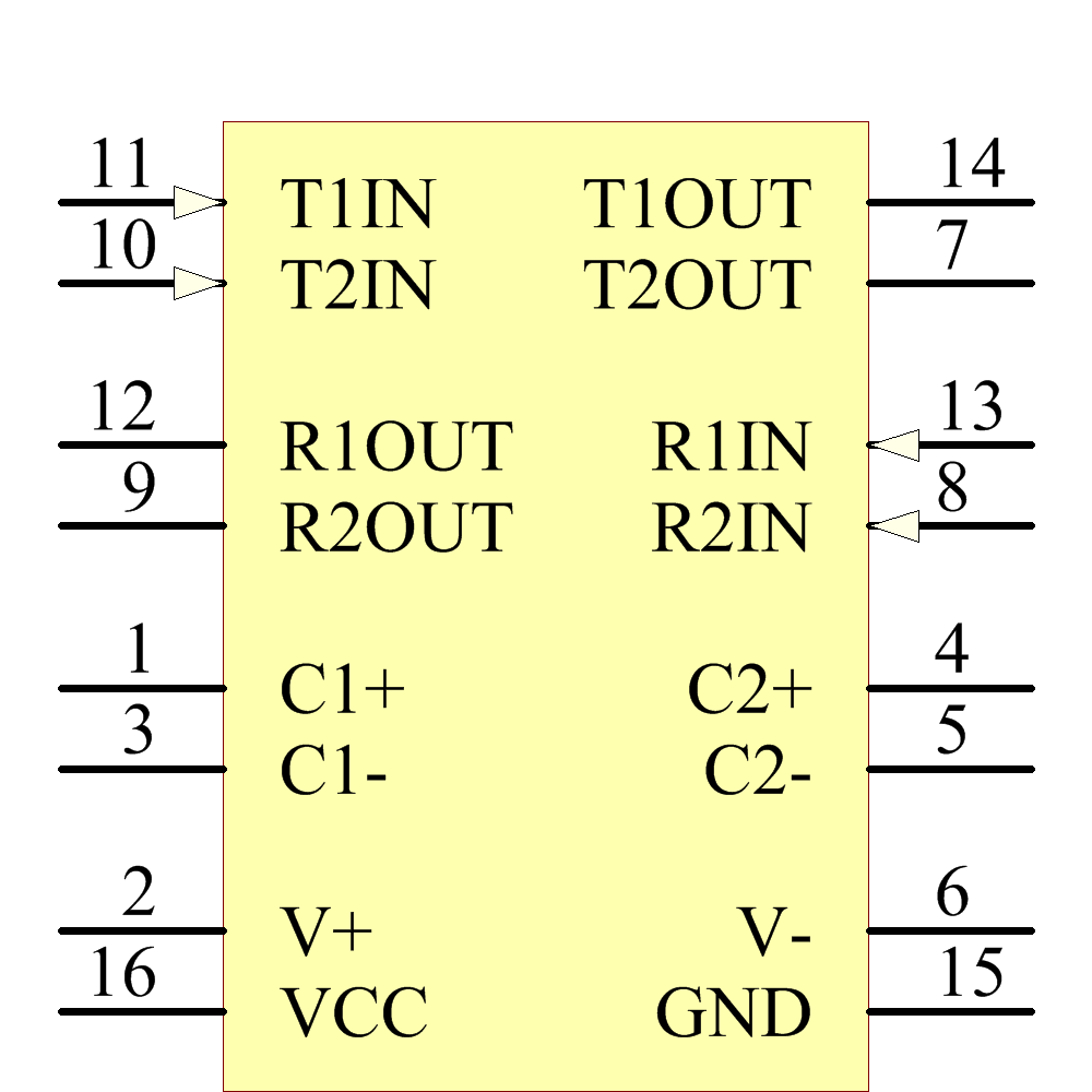 MAX232CSE+ Symbol - Maxim
