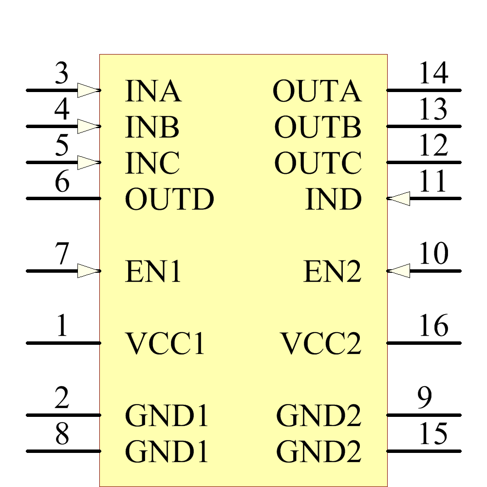 ISO7241MDWG4 Symbol - Texas Instruments