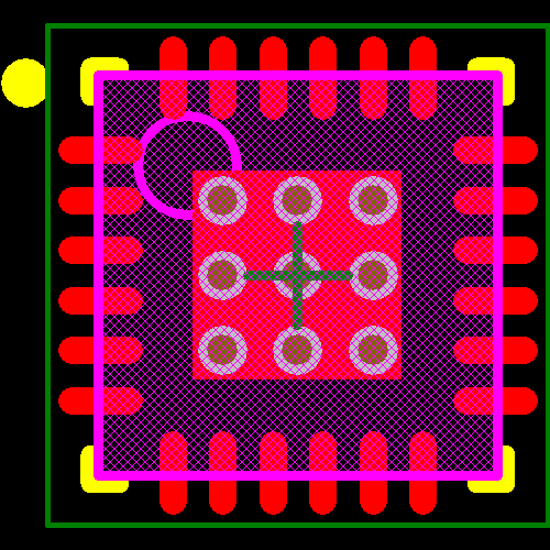 TLC59282RGET Footprint - Texas Instruments