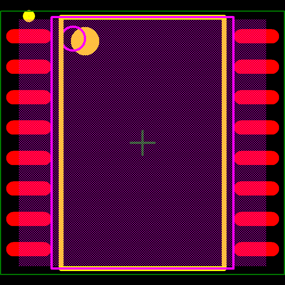ISO7241MDWR Footprint - Texas Instruments
