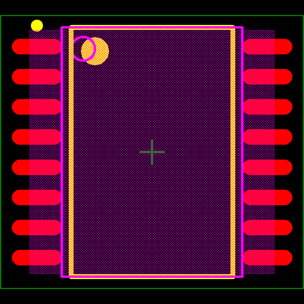 ISO7241MDWR Footprint - Texas Instruments