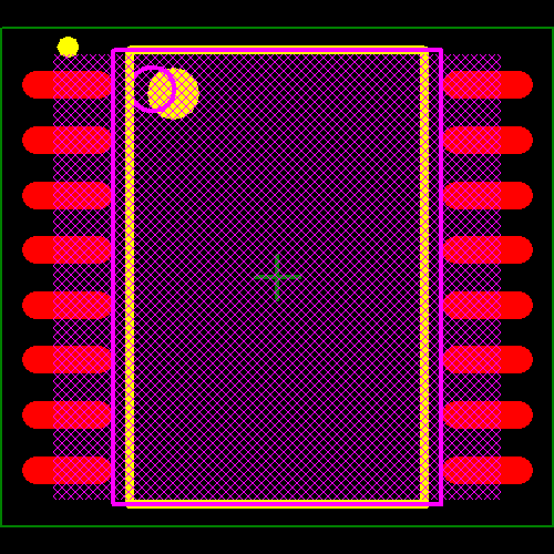 ISO7241MDWR Footprint - Texas Instruments