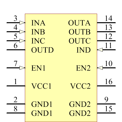 ISO7241MDWR Symbol - Texas Instruments