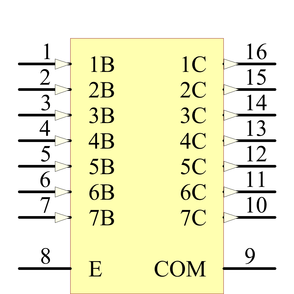 ULN2003AN Symbol - Texas Instruments