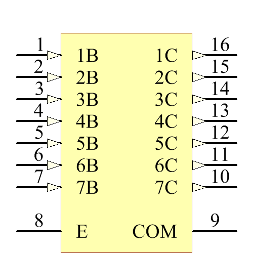 ULN2003AN Symbol - Texas Instruments