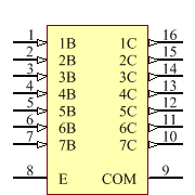 ULN2003AN Symbol - Texas Instruments
