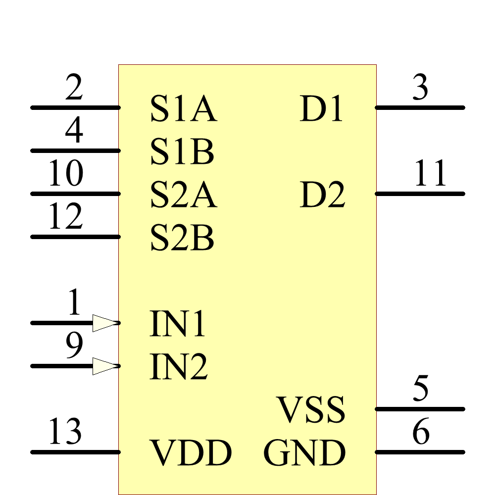 ADG1236YRUZ-REEL Symbol - Analog Devices
