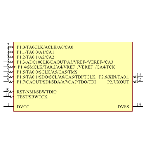 MSP430G2452IPW14 Symbol - Texas Instruments