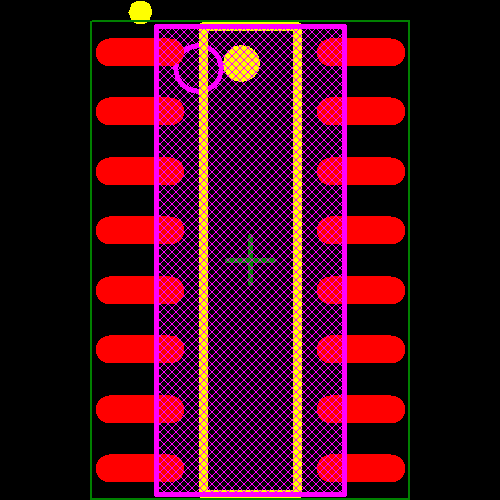 TLC5916IDR Footprint - Texas Instruments