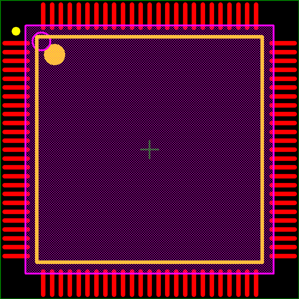 EZ80F93AZ020SC Footprint - Zilog