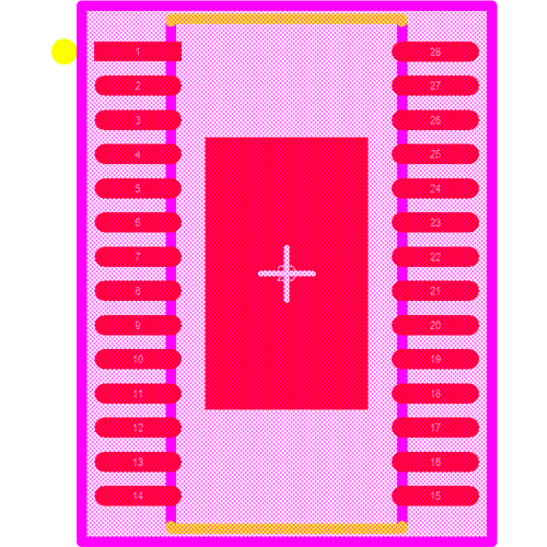 TPS4H160BQPWPRQ1 Footprint - Texas Instruments
