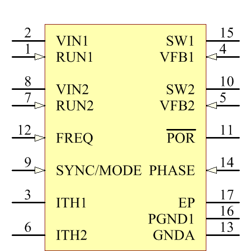 LTC3417AEDHC-1#TRPBF Symbol - Analog Devices