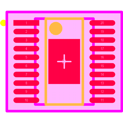 TPS92380PWPR Footprint - Texas Instruments