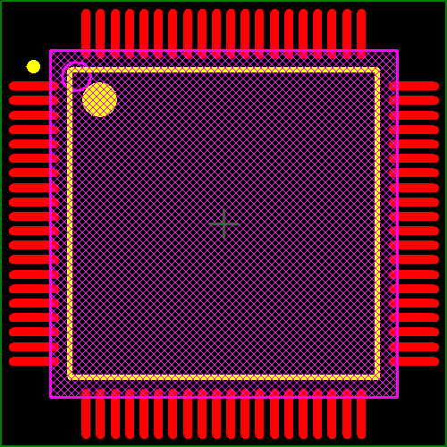 MSP430F6724IPN Footprint - Texas Instruments