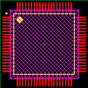 MSP430F6724IPN Footprint - Texas Instruments